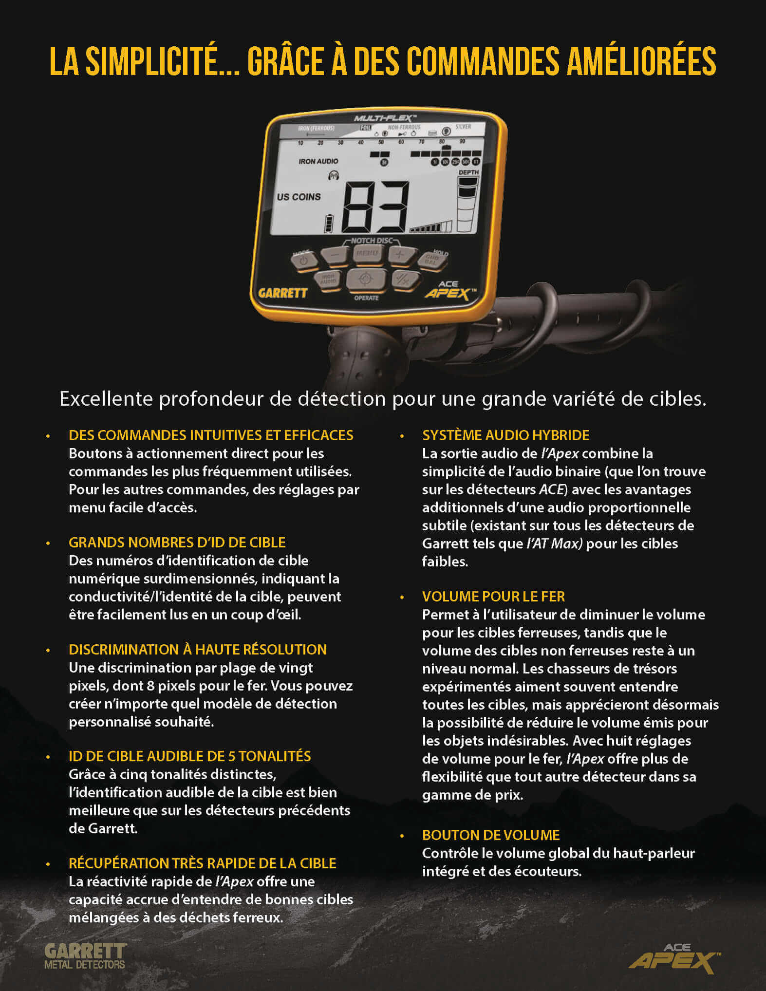 apex garrett detecteur